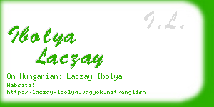 ibolya laczay business card
